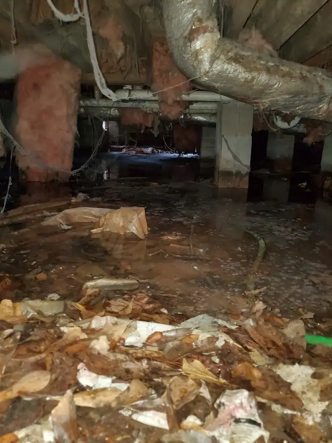 Crawl space flood assessment for Commercial Water Damage Restoration in Oregon